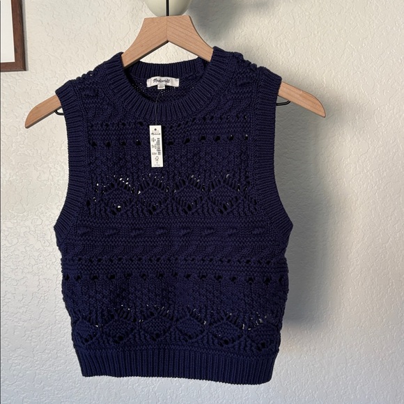 Madewell crochet knit sweater vest - Picture 3 of 4